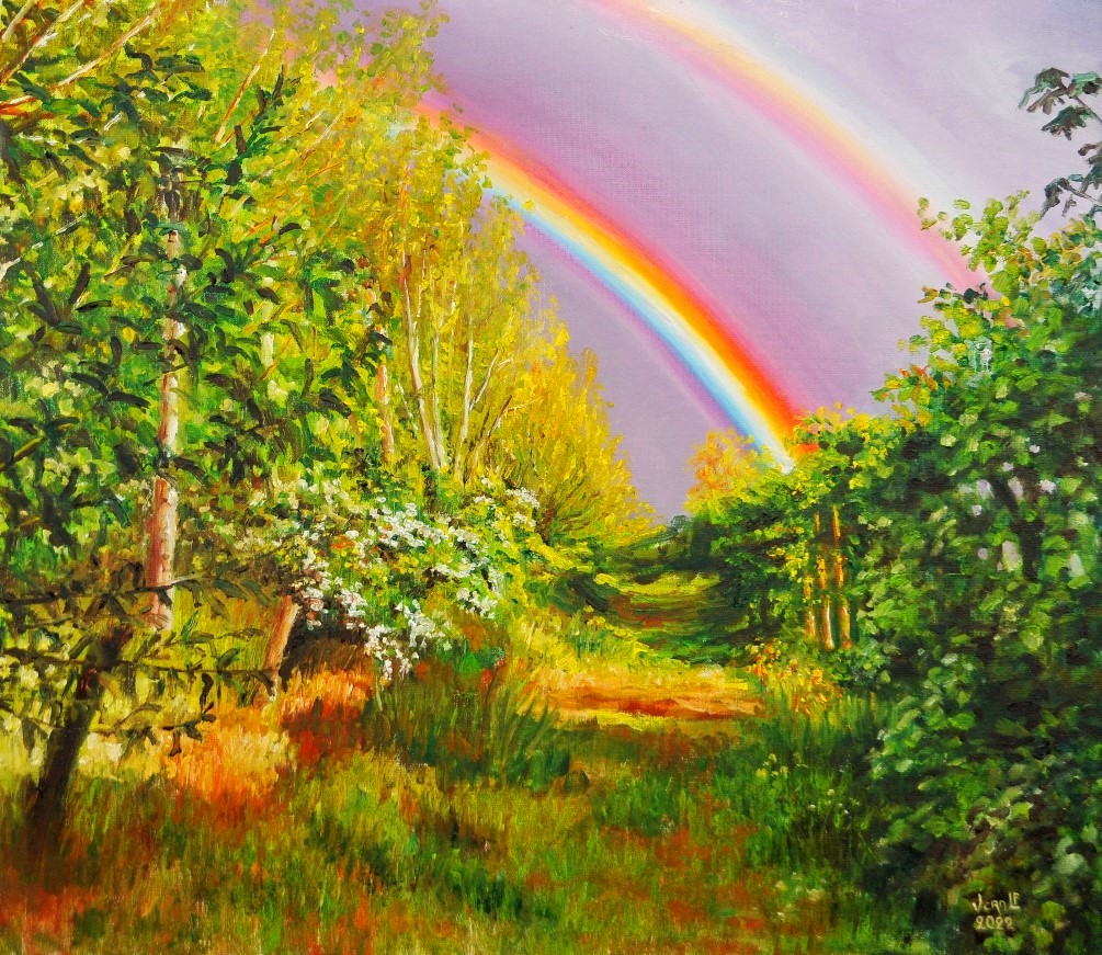 Path next to the orchard | Oil paint on linen | Year: 2022 | Dimensions: 60x70cm