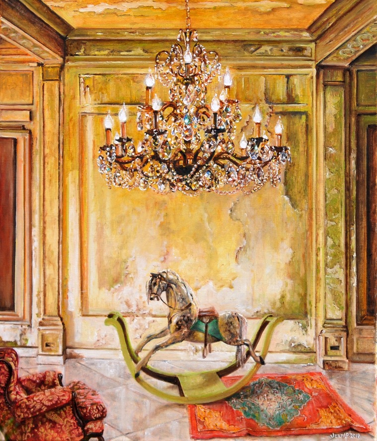 Christal chandelier | Oil paint on linen | Year: 2018 | Dimensions: 70x60cm