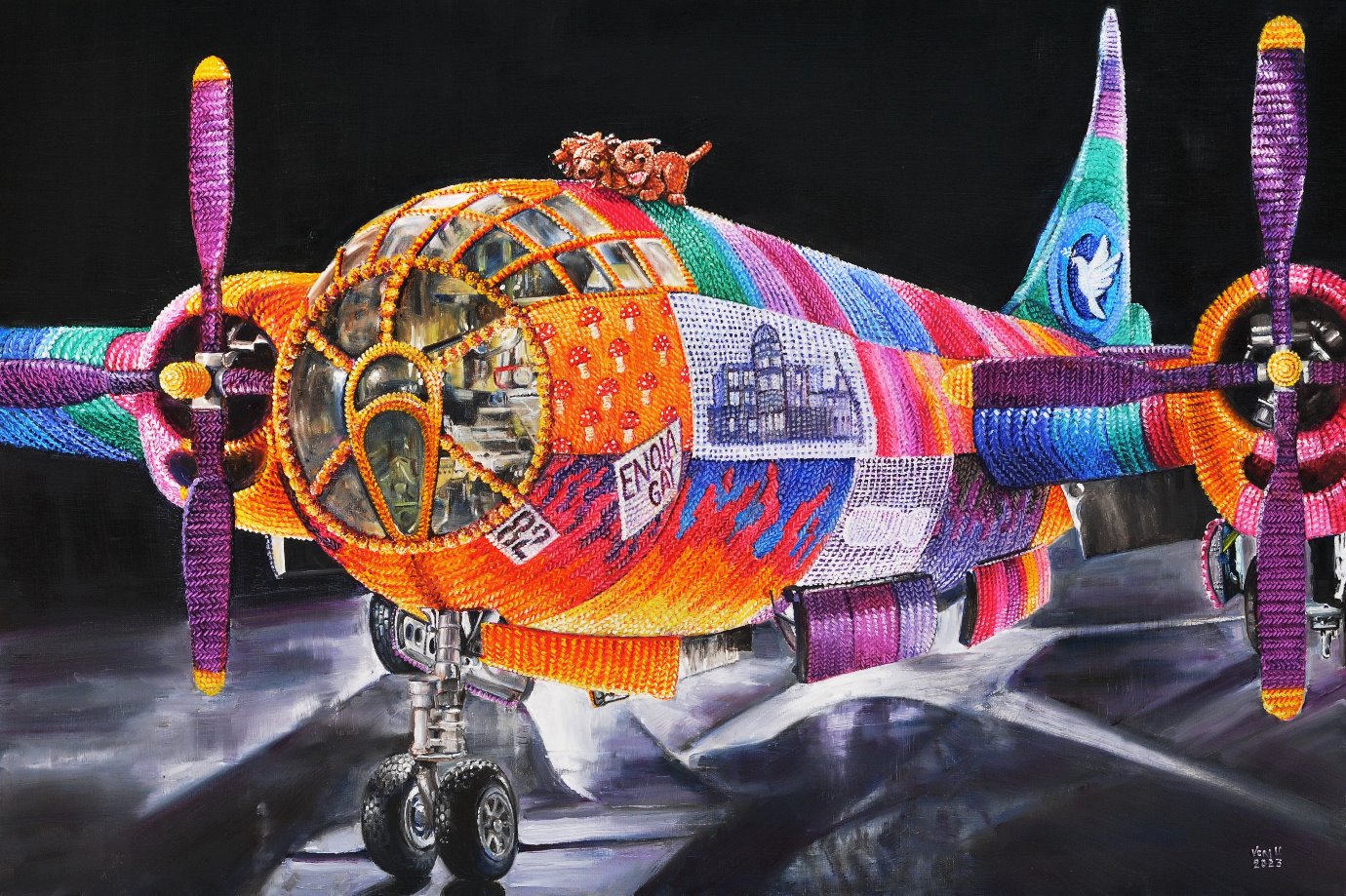 Enola Gay | Oil paint on linen | Year: 2023 | Dimensions: 80x120cm